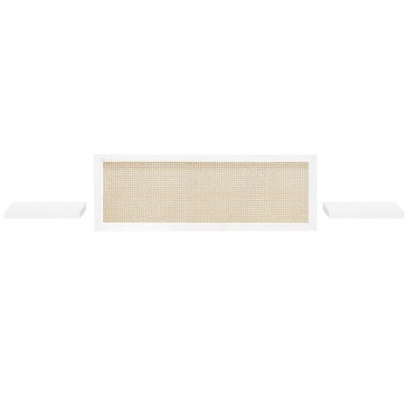 Pack tête de lit Ellen Cannage et tables Hak blanches