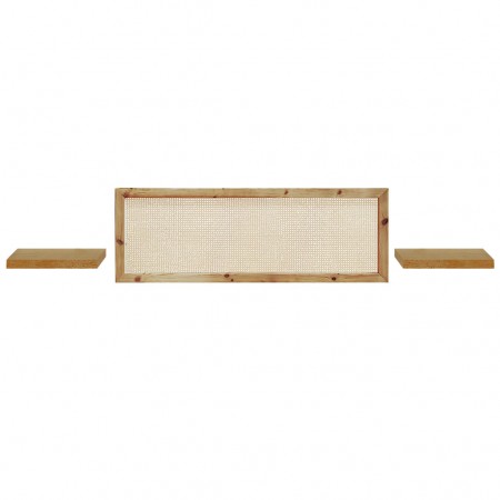 Pack tête de lit Ellen Cannage et tables Hak olive
