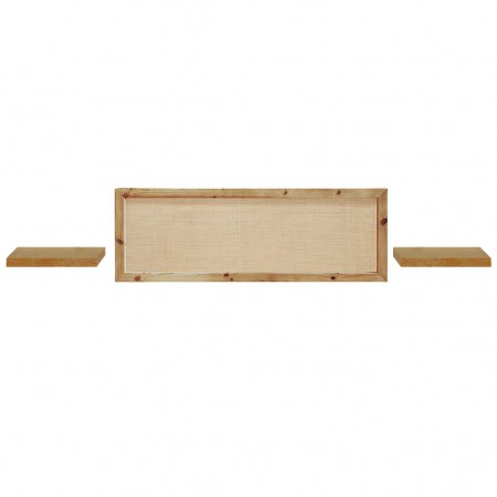 Pack tête de lit Ellen Raphia et tables Hak olive