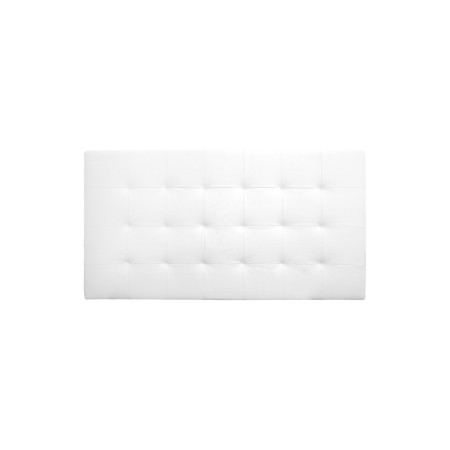 Tête de lit similicuir plis blanche