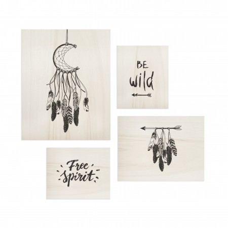 Pack de 4 tableaux  boho