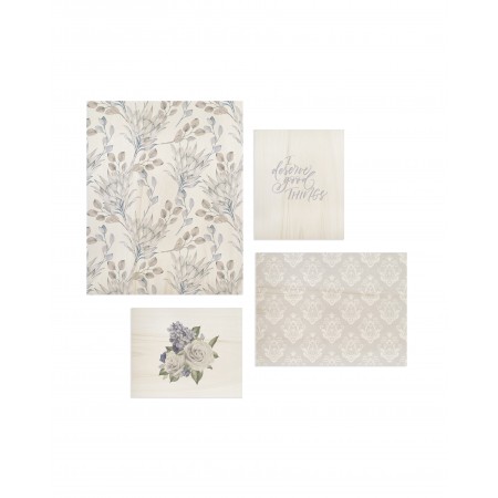 Pack de 4 tableaux floraux