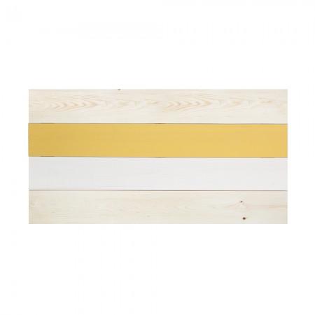 Tête de lit en bois Hallstatt jaune