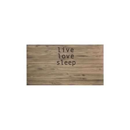 Tête de lit chêne foncé live love sleep