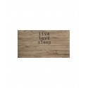 Tête de lit chêne foncé live love sleep