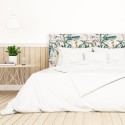 Tête de lit décapée 'Floral romantique'