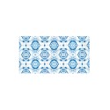 Tête de lit marinée 'Bleu géométrique'