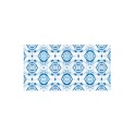 Tête de lit marinée 'Bleu géométrique'