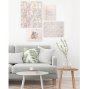 Pack de 4 tableaux floraux