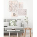 Pack de 4 tableaux floraux