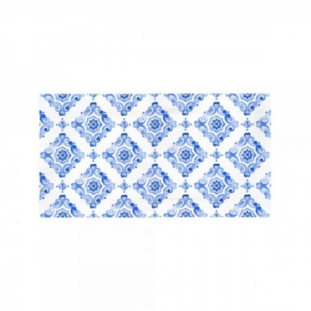 Tête de lit décapée "Aquarelle bleue"