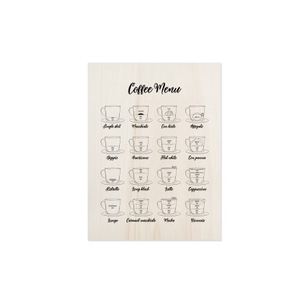 Tableau en bois Coffee Menu