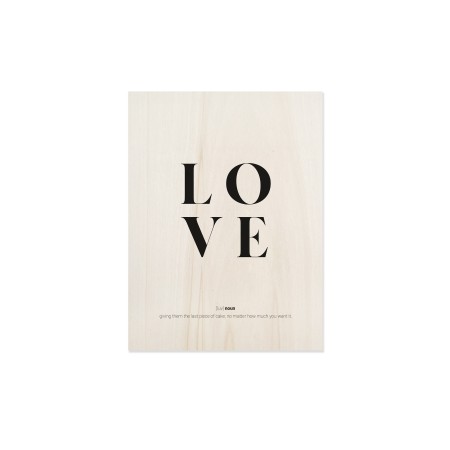 Tableau en bois Love definition