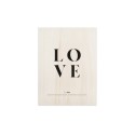 Tableau en bois Love definition