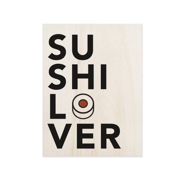 Tableau en bois Sushi Lover