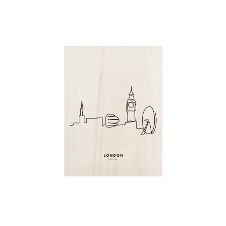 Tableau en bois London Skyline