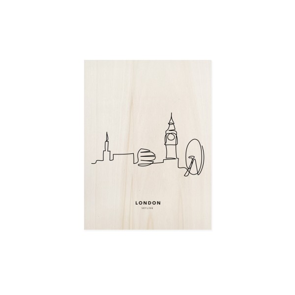 Tableau en bois London Skyline