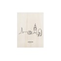 Tableau en bois London Skyline