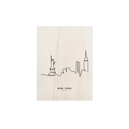 Tableau en bois New York Skyline