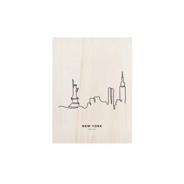 Tableau en bois New York Skyline