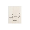 Tableau en bois New York Skyline