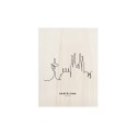 Tableau en bois Barcelona Skyline