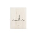 Tableau en bois Paris Skyline