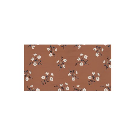 Tête de lit décapée Flower terracotta