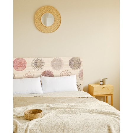 Tête de lit naturelle ' Cercles abstraits roses'
