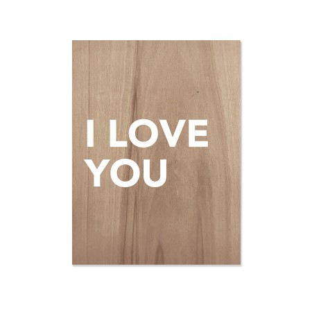 Tableau en bois I love you