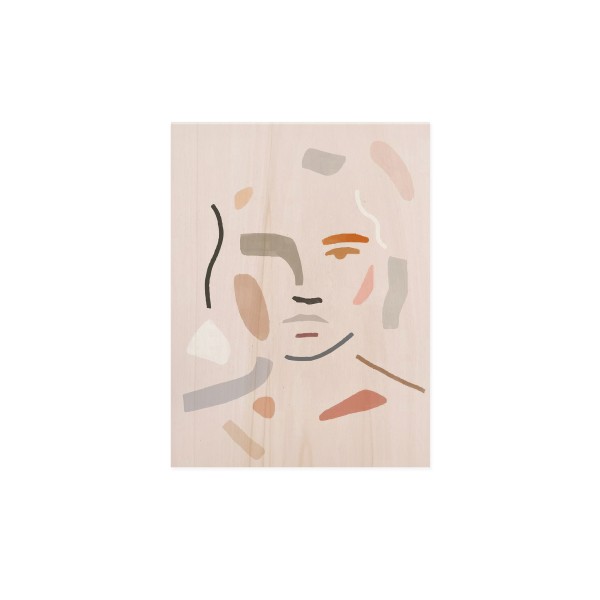 Tableau en bois Abstract Face