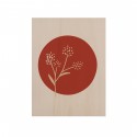 Tableau en bois Flower Terracota II