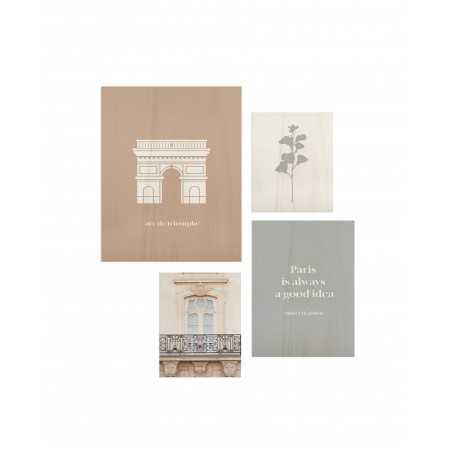 Pack de 4 tableaux Paris good idea