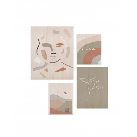 Pack de 4 tableaux Abstract