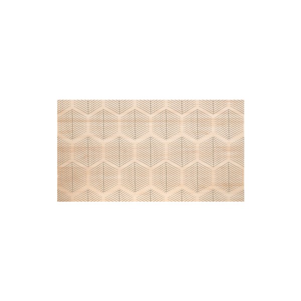 Tête de lit naturelle 'Feuilles hexagonales I'