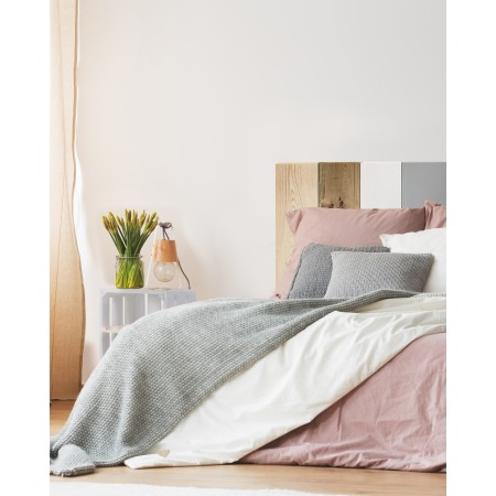 Tête de lit en bois combiné gris