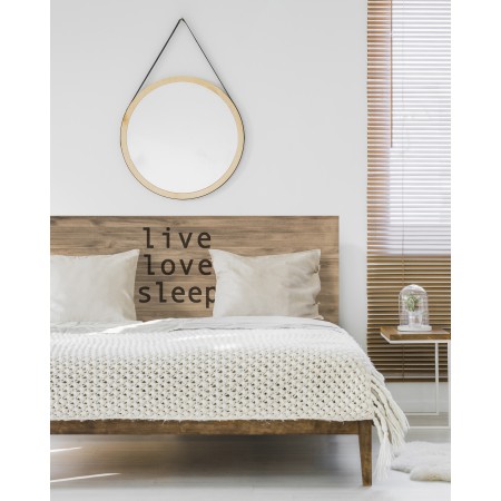 Tête de lit chêne foncé live love sleep