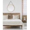 Tête de lit chêne foncé live love sleep