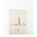 Tableau en bois Paris Skyline