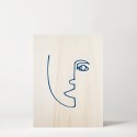 Boîte en bois Blue Face