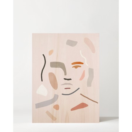Tableau en bois Abstract Face