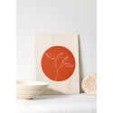 Tableau en bois Flower Terracota