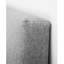 Tête de lit polyester boutons grise