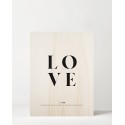 Tableau en bois Love definition