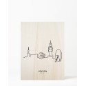 Tableau en bois London Skyline