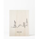 Tableau en bois New York Skyline