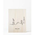 Tableau en bois New York Skyline