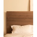 Tête de lit en bois chêne foncé