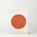 Tableau en bois Flower Terracota