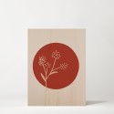 Tableau en bois Flower Terracota II